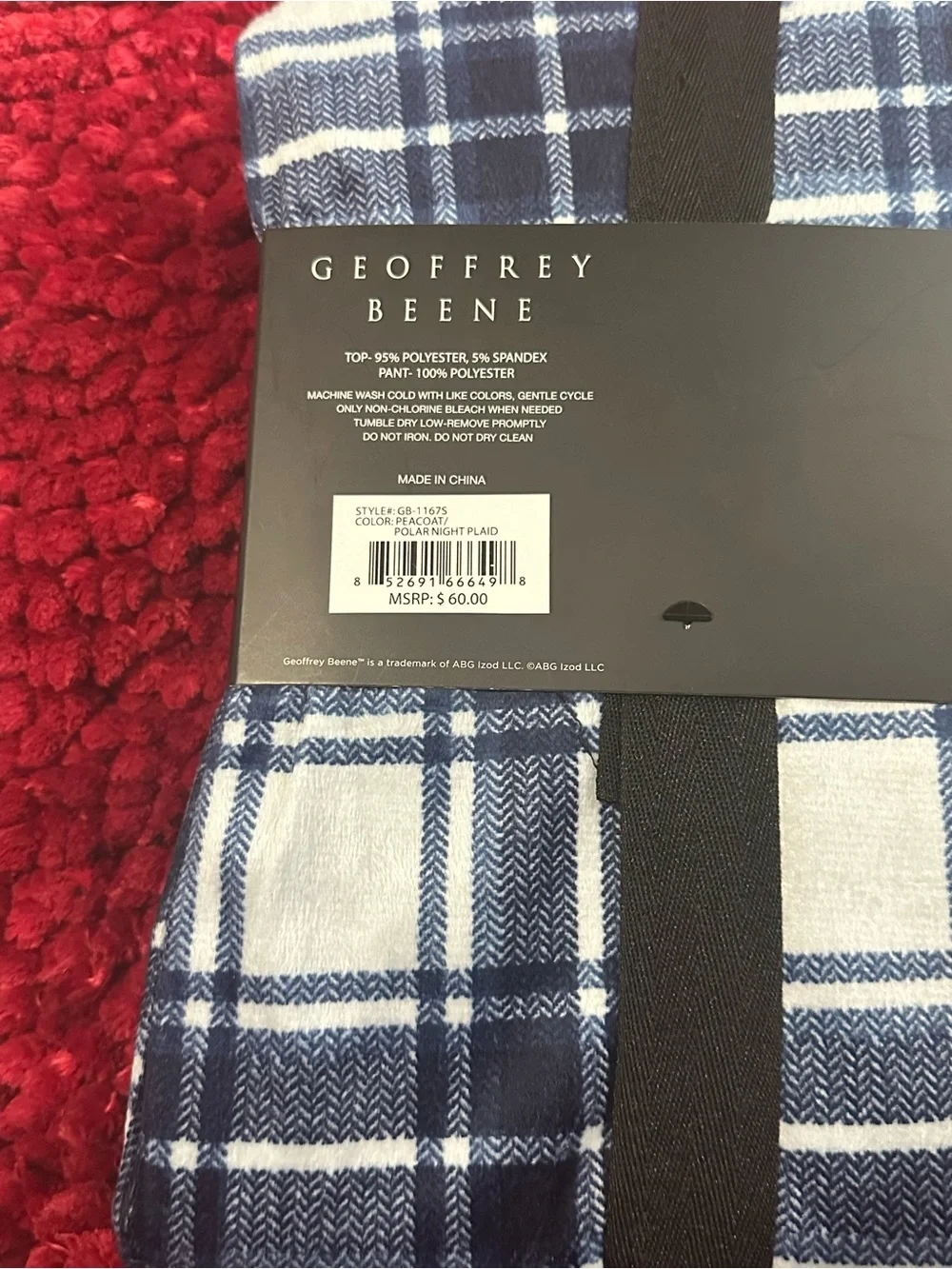 Geoffrey Beene Navy Men’s Super Soft Lounge Set